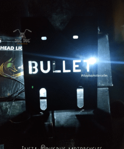 BULLET Engine Guard Plate with LED for Royal Enfield - White