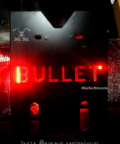 BULLET Engine Guard Plate with LED for Royal Enfield - Red