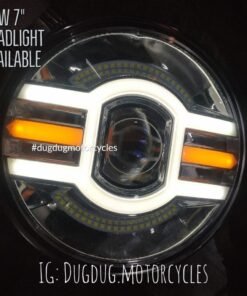 7 Inch LED Headlight White DRL Turn Signal Indicator Yellow DRL for Royal Enfield Classic Electra Standard Himalayan