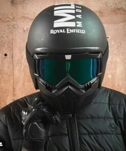 Motorcycle Mask Helmet Goggles with UV Glass and  Mouth Filter Detachable Mask Multicolor