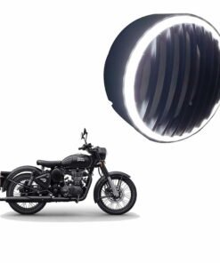 7 Inch LED DRL Headlight Grill for Royal Enfield White Color