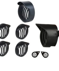 Heavy Shade Grill Set for Headlight, Parking Light, Indicators and Tail Light for Royal Enfield Classic (Set of 8) - Free Shipping