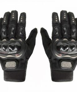 Probiker Synthetic Leather Motorcycle Gloves (Black, XL)