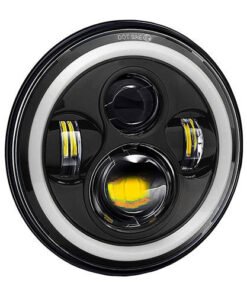 7 Inch Round CREE LED Headlight with DRL and Halo Angel Eyes - 35 Watts