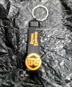 Royal Enfield Rubber Keychain Type 3 - Orange