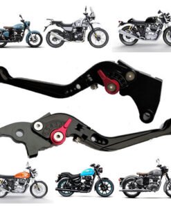 Folding Adjustable Brake Clutch Levers For All Royal Enfield - Black