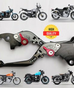 Folding Adjustable Brake Clutch Levers For All Royal Enfield - Titanium