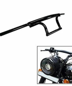 Dug Dug Motorcycles Bullet Handlebar Curved Pipe/Handle Bar Rod Black for Royal Enfield Bullet All Models