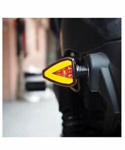 New Yellow DRL and Red Color LED Bike Turn Signal Indicators for All Bikes - Pack of 4