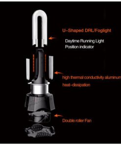 New RTD 4LED Universal Headlight with Fan for All Bikes