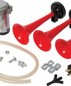3 Pipe Musical Style Air Pressure Horns for All Motorcycles/Cars/Bikes/Bus/Truck (12V)