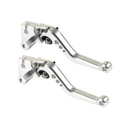MOXI Adjustable Brake Clutch Levers for Royal Enfield (Silver)