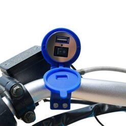 Dug Dug ® Universal USB Waterproof Mobile Charger with Voltmeter & Wire in-line 10A Fuse for 12-24V for Bike & Scooty Hero,Honda Activa, TVS Jupiter,Aprilia,Suzuki,Yamaha,Royal Enfield