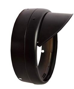 Complete Headlight Rim Set with Metal Shade Cap (Black) - Dug Dug Motorcycles