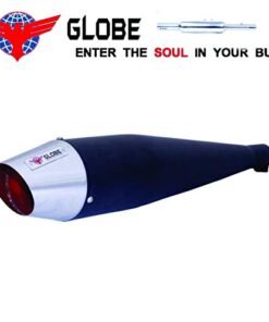 Dolphin Chrome Finish Exhaust for Royal Enfield Classic 350/500 Bs3/Bs4 (Black)