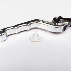 Adjustable Brake Clutch Levers with Grooves for Royal Enfield - Silver