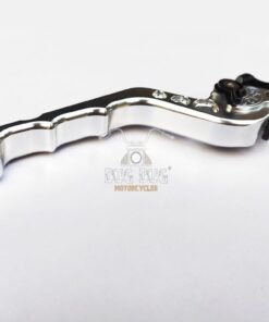 Adjustable Brake Clutch Levers with Grooves for Royal Enfield - Silver