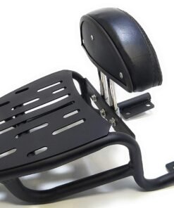 Dug Dug Adjustable Cushion Backrest with Carrier for Royal Enfield Meteor 350