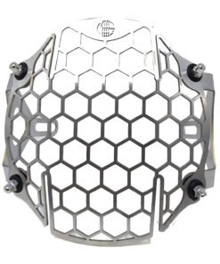 Dug Dug Stainless Steel Honeycomb Hexa Design Headlight Grill for Royal Enfield Interceptor and Continental GT 650
