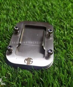 Dug Dug Brushed Stainless Steel Side Stand Extender Sleeve for Royal Enfield Interceptor 650 and Continental GT 650