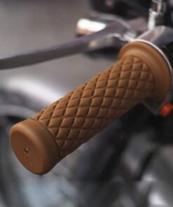 Dug Dug Custom Soft Rubber Hand Grips for All Motorcycles - Brown