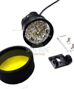 HJG L9X LED Fog Light Auxiliary Light for Motorcycles - 40Watt - Yellow Cover