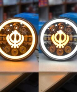 New Khanda 7 Inch 90 watts LED Headlight for Royal Enfield Classic, Standard, Electra Models