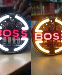 New BOSS 7 Inch 90 watts LED Headlight for Royal Enfield Classic, Standard, Electra Models