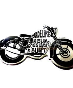Premium Dug Dug Made Like a Gun Aluminium Sticker for Royal Enfield