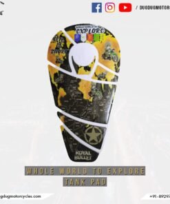 Whole World to Explore Tank Pad for Royal Enfield Classic, Standard, Electra