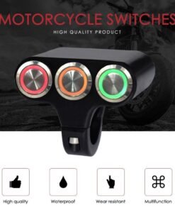 3 Button Motorcycle CNC Switch Module for 22mm Handlebar