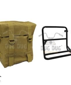Dug Dug Canvas Bag Saddle Bag for Royal Enfield Classic 350/500 – Right Side - Khaki