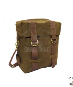 Dug Dug Canvas Bag Saddle Bag for Royal Enfield Classic 350/500 – Dark Khaki - 1 Pc