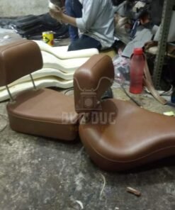 Big Boss Seat with Back Rest for Royal Enfield - Brown