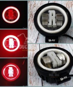 R Logo LED Fog Light with DRL Ring for all Motorcycles