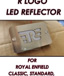 New Stainless Steel R Logo LED Reflector for Royal Enfield Classic, Standard, Electra, Meteor 350