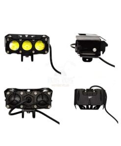 HJG Triple Shot Dual Intensity Mini Driving LED Driving Fog Lights White Yellow