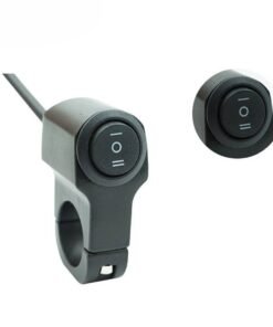 3 Way Switch for Dual Intensity Fog Lights Dual Function Switch Handle Bar 22mm Fitment - Black