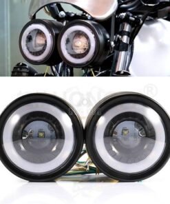 Dual Twins Motorcycle Dual LED Headlight Double Headlamp Universal