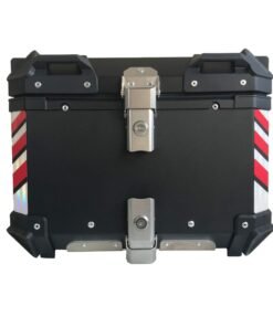 45L Motorcycle Aluminum Top Box Universal Fitment Travel Luggage Storage - Black