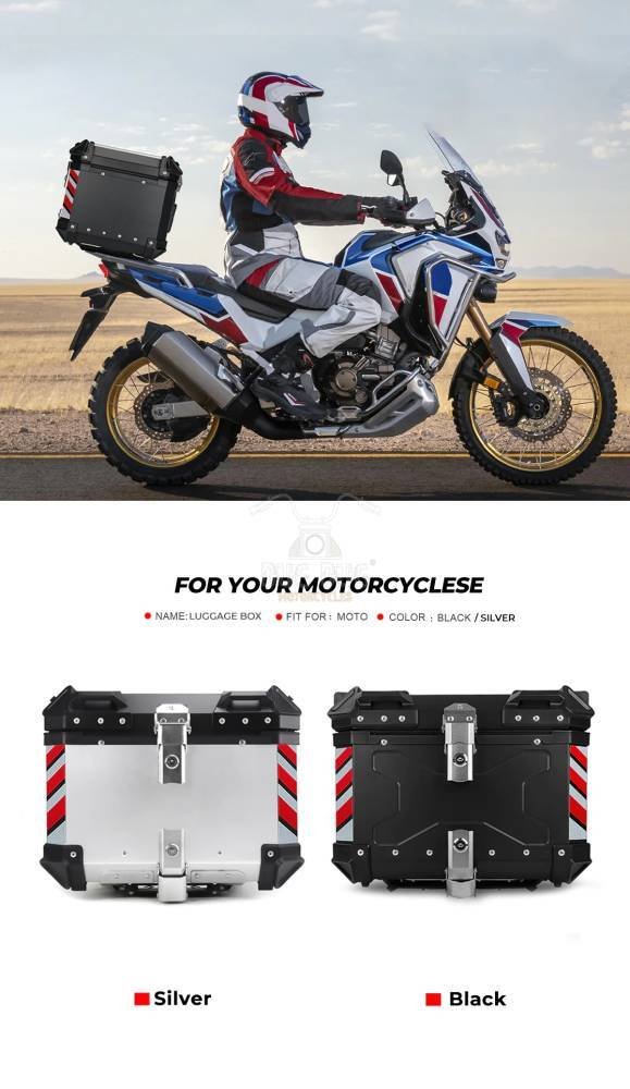 Top case moto (45L, aluminium))