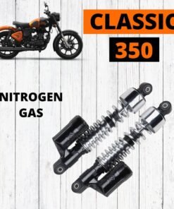 Royal Enfield Rear Shock Absorber Nitrogen Gas Adjustable Suspension for Classic 350 - 2Pc