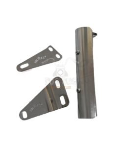 Dug Dug Catalytic Converter Replacement Extension Pipe for Royal Enfield Classic Reborn/Meteor 350 - Silver