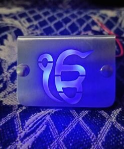 LED Ik Onkar Brake Fluid Master Cylinder Cap Guard for Royal Enfield Classic Standard Electra Thunderbird