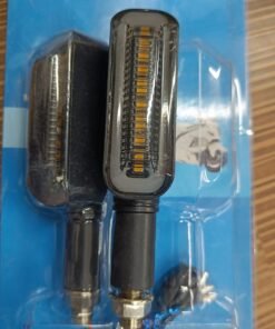 New Rectangular Type Dual Function Turn Signal Indicator Blue Amber Set of 4pc