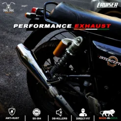 Dug Dug Cruiser Performance Exhaust SS-304 for Interceptor 650 and Continental GT 650 (2)