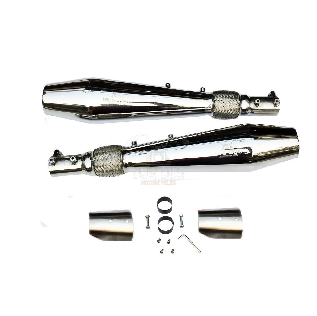 Dug Dug Cruiser Performance Exhaust SS-304 for Interceptor 650 and Contnental GT 650 Royal Enfield (1) Dug Dug Cruiser Performance Exhaust SS-304 for Interceptor 650 and Contnental GT 650 Royal Enfield (1)