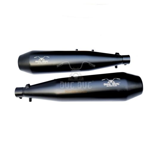 Dug Dug Growler Performance Exhaust Black SS-304 for Interceptor 650 and Contnental GT 650 Royal Enfield