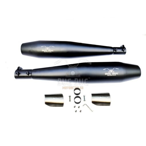 Dug Dug Venom Cruiser Performance Exhaust Black SS-304 for Interceptor 650 and Contnental GT 650 Royal Enfield (2)