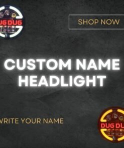 custom name headlight for royal enfield